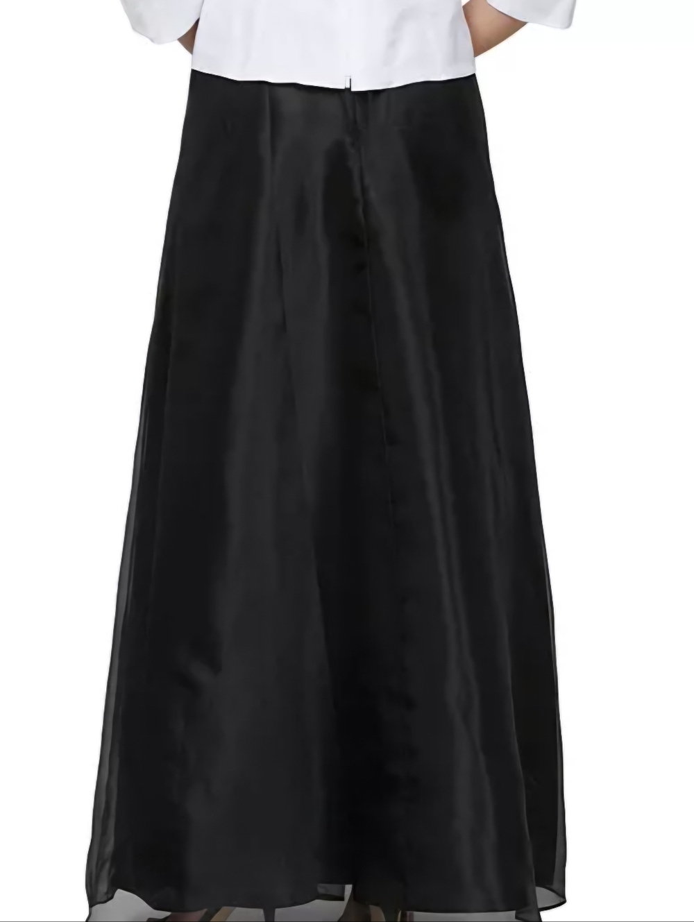 Isaac Hazan Vintage Taffeta Formal Skirt Size 12 Black - Picture 3 of 8